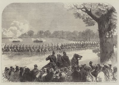 Volunteer Review in Windsor Park on Whit Monday, Charge of Yeomanry Lancers and Mounted Artillery by Sir John Charles Robinson
